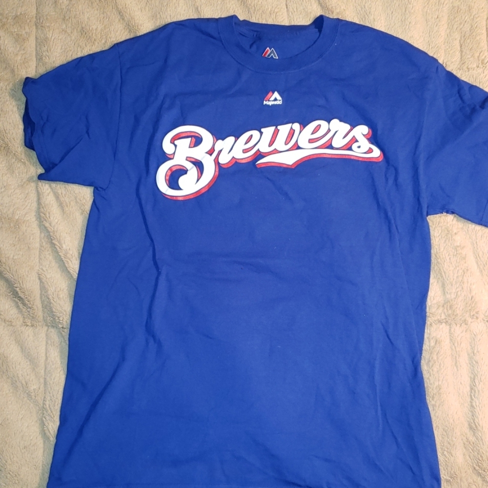Men's Majestic Milwaukee Brewers tshirt